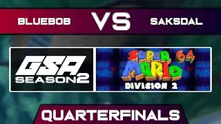 BlueBob vs saksdal | Playoffs Quarterfinals | GSA SM64 70 Star Speedrun League D2 Season 2