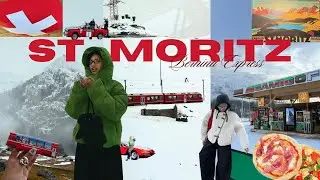 St Moritz!!! World's most beautiful train ride! Switzerland🇨🇭-Italy🇮🇹 The Bernina Express🚂