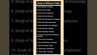 Study of Different fields #topicstudy