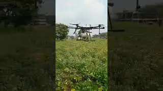 Soyabean Spray with The Help Of DRONE #Drone #agriculturedrone