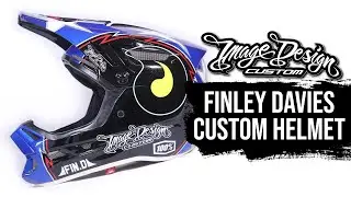 An Evel Knievel inspired custom helmet for our youngest team rider! // Image Design Custom