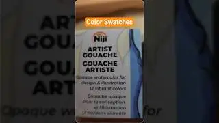 Swatch with Me #1 | Niji Artist Gouache 🎨  #art #gouache #swatches #paint #artist