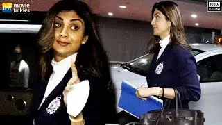 Shilpa Shetty arrives at Mumbai airport BUT without her Husband Raj Kundra