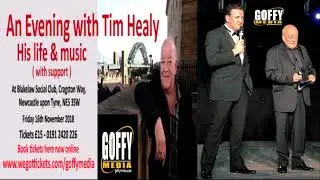 Jonathan Morrell talks to Tim Healy prior to en Evening with Tim Healy