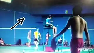 Loh kok ...Kevin terkecoh dengan flick servis andalannya..??????