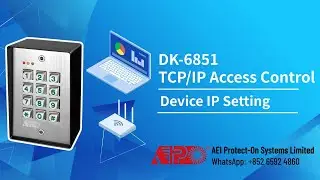 APO DK-6851 Device IP Address Setting for TCP/IP Access Control Keypad