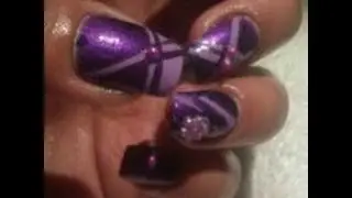 2 easy purple nail designs