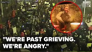 Hundreds of protesters flood Seattle streets after killing of Alex Pretti by federal agents