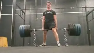 542lb | 246kg Jefferson Deadlift with Chains