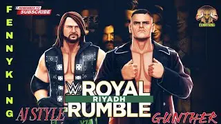 ROYAL RUMBLE RIYADH 🔥 A.J STYLES VSGUNTHER 😤 @fennyking WWE MAYHEM GAMEPLAY | #wwemayhem #wwe #yt 