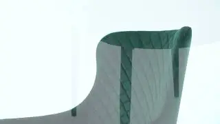 Green chair quilted