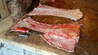 Камусные лыжи (Часть1.)Растягиваем для сушки камус.