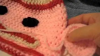 Crochet Sock Monkey Hat Tutorial Left Handed Part 4