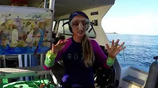Divemaster gives highly animated briefing before deep dive