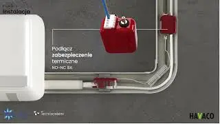 Pompka do skroplin EASY FLOW firmy Tecnosystemi - montaż w korycie instalacyjnym