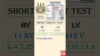 Short Circuit Test of Transformer | Short Circuit and Voltage Drop Calculation | Transformer Testing