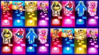 Tiles Hop Edm Rush Megamix  Shrek 🔴 Spiderman 🔴 Rainbow Friends 🔴 Pinkfong 🔴 Paw Patrol Hero