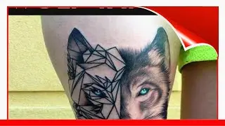 25 Amazing Geometric & Dotwork Wolf Tattoos !
