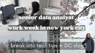 senior data analyst work week in new york city | break into data tips + dc vlog