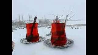 Karda &ccedil;ay keyfi...