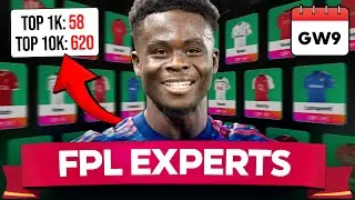 FPL GW9 EXPERTS TEAM 💥 BEST WILDCARD! BENCH BOOST TEAM! 🚨