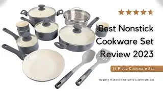 Best Nonstick Cookware Sets Review 2023 - Ceramic 16-Piece cookware set - by Express Tech*