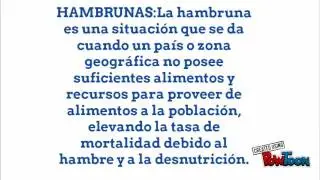hambrunas y epidemias