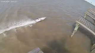 Man o war barbie boat in choppy waters