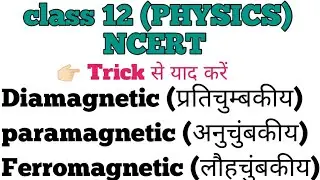 Diamagnetic, paramagnetic, ferromagnetic substances #class 12 physics 