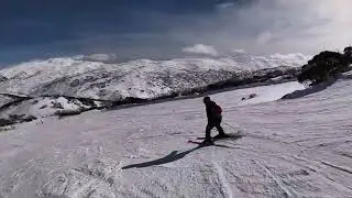 Ashvik Skiing from Guthega Top to Quad Chair | Scenic Bluebird Ride &ndash; Perisher 2025