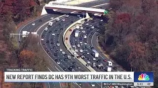 DC area commuters spent 62 hours stuck in traffic last year
