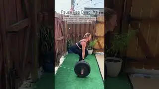 Pause Rep Deadlifts (sticking point: shins) #exerc #exercisedemo #barbell #athomeworkoutvideos