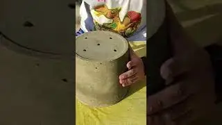 DIY Вазон из цемента для цветов своими руками Поделки из цемента Кашпо Crafts from cement #Cement