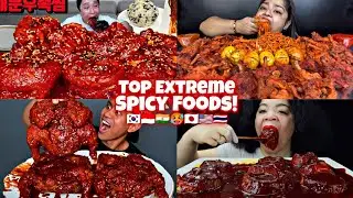 MUKBANGERS Around The WORLD Try The Top Extreme Spicy Food For MUKBANG 🔥🔥🌶️🥵