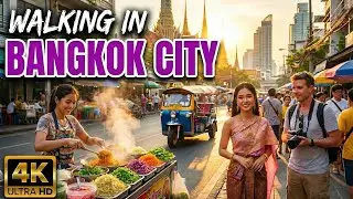 Relaxing Bangkok Street Walk ☀️🌿🚦 | 4K | #ASMR | No Talking | Real City Sounds