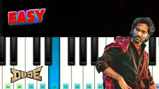 Dude OST - 10000 Aura Theme  | Easy Piano Tutorial | Sai Abhyankkar 