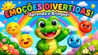 Jacaré Aprende as Emoções 😊😢😡 | Música Infantil Divertida | Mundo do Jacaré