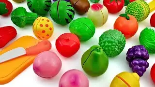 Oddly Satisfying Video | Cutting Plastic Fruits and Vegetables, PEACH GUAVA LEMONS MUSHROOM ASMR