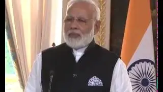 PM Modi with President Emmanuel Macron of France at Joint Press Statements in Paris, France