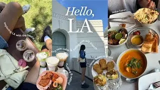 living alone diaries 🧸🧺 | exploring LA with my best friend & bf, thriftng and new matcha caf&eacute;s!