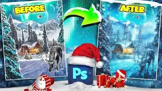 Creating a Snowy Christmas Scene in Photoshop!
