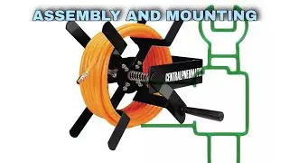 Harbor Freight 100ft Manual Hose Reel Assembly and Mounting