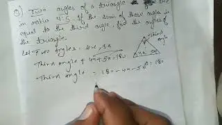 Two angles of a triangle are in the ratio (4:5) Maths Kailash Classes