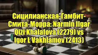 Сицилианская-Гамбит-Смита-Морра: Narmin Ilgar Qizi Khalafova (2279) vs Igor L Vakhlamov (2413)