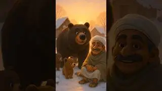 Friendship between a farmer and a bear 😭 #ai #bear #viral #shorts #motivation