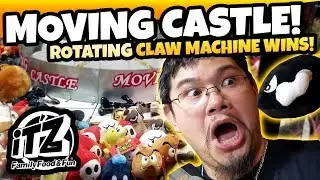 WINNING from the Moving Claw Machine! Playing Moving Castle Claw Machine at iT'Z Arcade!