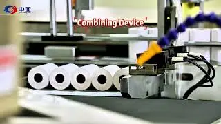 🚀 Full-automatic Thermal Paper Production Line | Smart Slitting, Conveying & POF Packaging