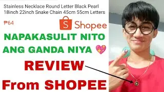NECKLACE ROUND LETTER BLACK PEARL 18INCH 22INCH SNAKE CHAIN 45CM 55CM LETTERS REVIEW from SHOPEE