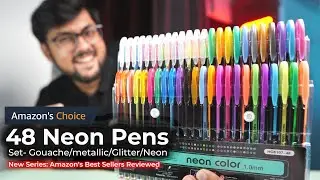 Jumbo Neon Pen Combo Kit for Making Notes | Decoration| Sketching & Journaling | 48 Pen Set