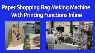 Paper Shopping Bag Making Machine With Printing Functions Inline